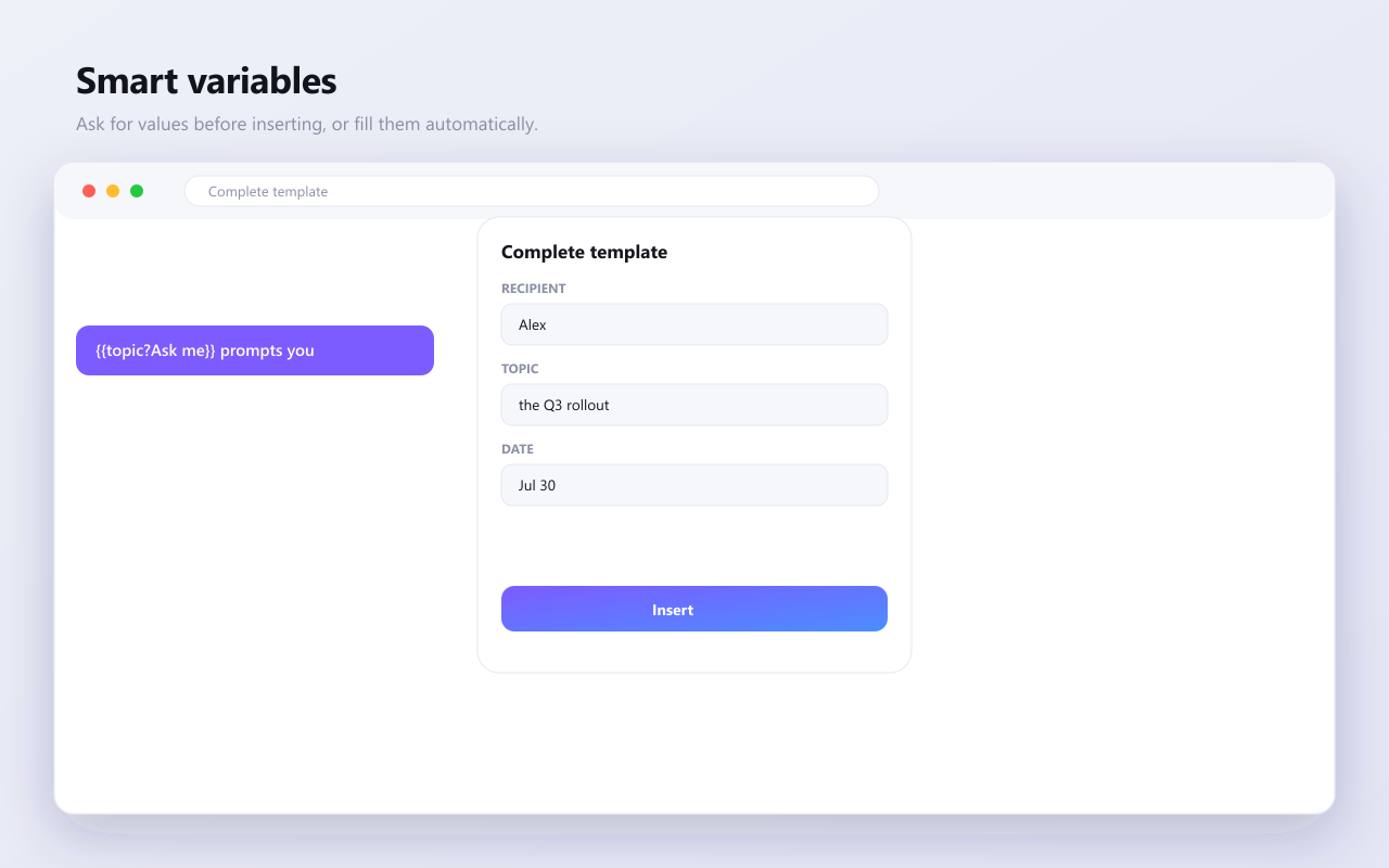 Smart variables